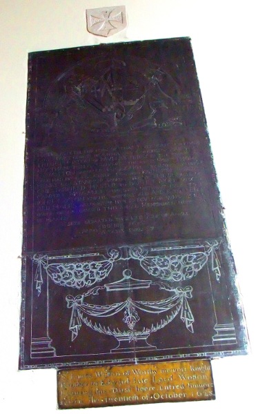 Edward Wotton memorial brass in Boughton Malherbe church
